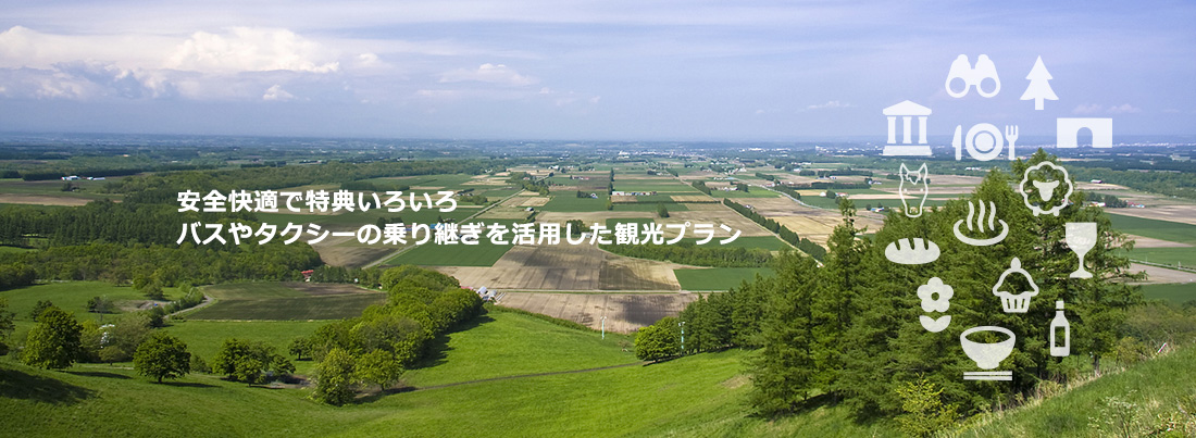 安全快適で特典いろいろ　バスやタクシーの乗り継ぎを活用した観光プラン